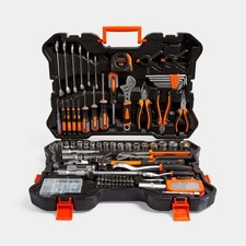 256 Piece Tool Set with Sockets Ratchets Spanners Bits Complete Mechanics Kit Ca
