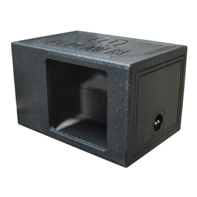 QPower QBOMB Single 12'' Side Ported Subwoofer Enclosure Box w/ Square Hole