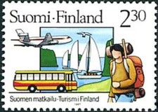 Timbre Transports (Bateau, Avion, Autocar) Finlande 975 ** - 77794FL