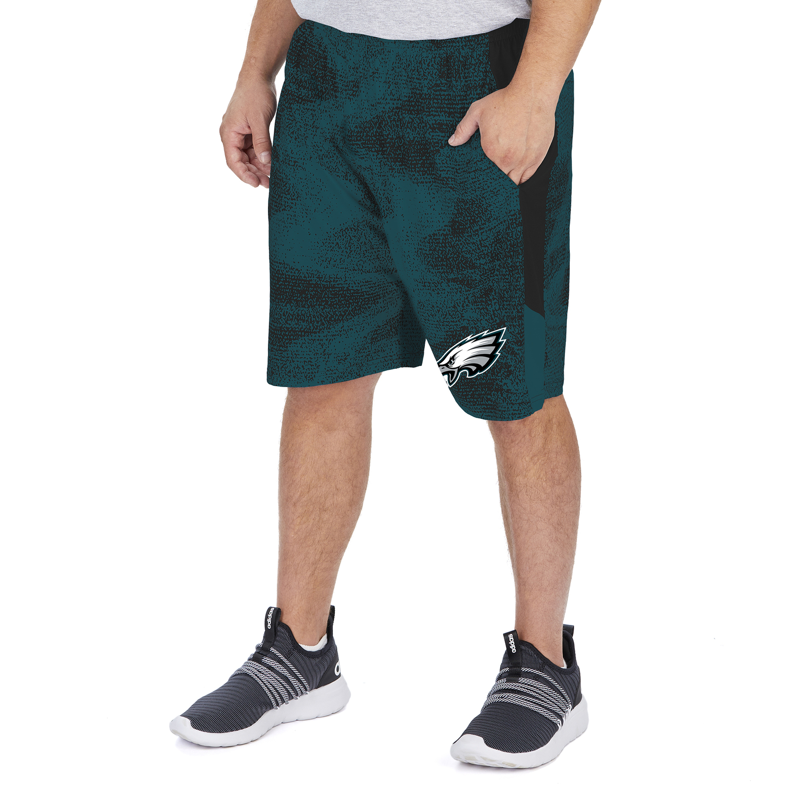 Мужские шорты Zubaz NFL Philadelphia Eagles Static Poly с боковыми вставками