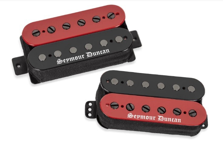 Seymour Duncan Black Winter Black & Red Zebra Trembucker Bridge