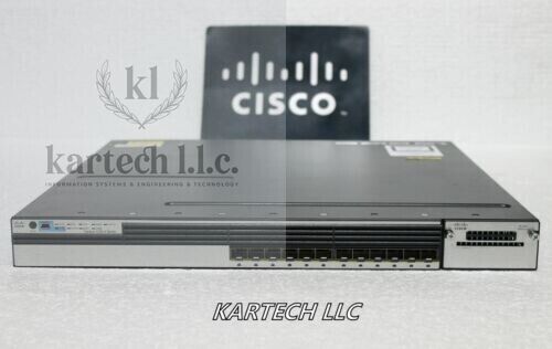 Cisco Catalyst 3750X WS-C3750X-12S-S 12-portowy przełącznik zarządzalny GbE SFP IPBase - Zdjęcie 1 z 5