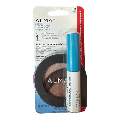Almay Intense i-Color Everyday Neutrals 110 Blue Eyes + Multi Benefit Mascara - Picture 1 of 9