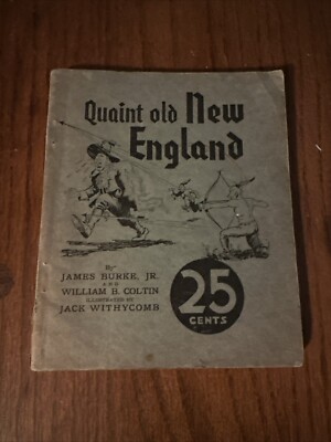 Quaint Old New England 1936 Comic Sketch Book by Triton Syndicate Hartford CT.