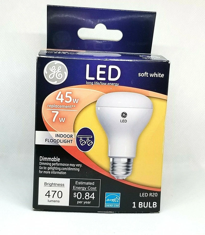 GE Floodlight R20 LED Bulb Daylight 45W Replacement Indoor Light Bulbs - Image 3 of 3