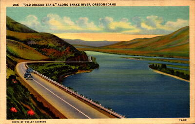 Postcard Old Oregon Trail Along the Snake River Idaho Unused