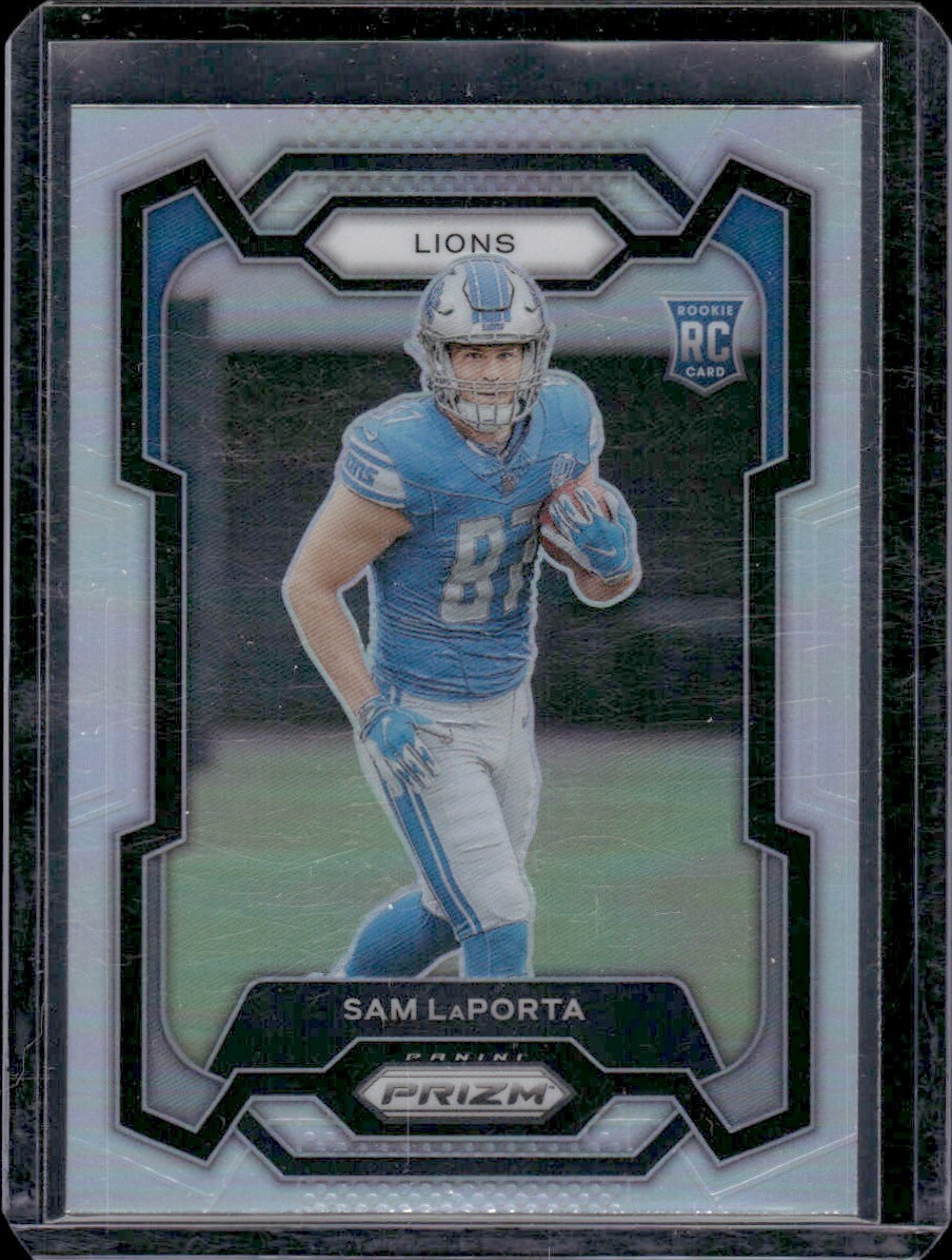 2023 Panini Prizm Sam LaPorta Silver Prizm Rookie #332 Detroit Lions