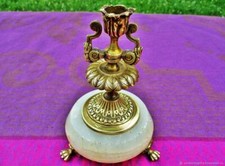 Chandelier ancien Pattes de lion marbre bronze XIXe siècle Antique candlestick L