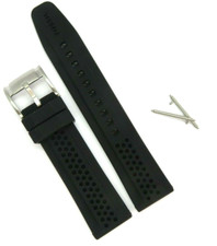 Image of Fossil Original Replacement Silicone BQ2068 Watch Strap Black 22 Mm