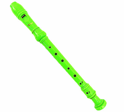 New Green Soprano Recorder-Baroque Fingering+Fingering Chart+Cleaning Rod 