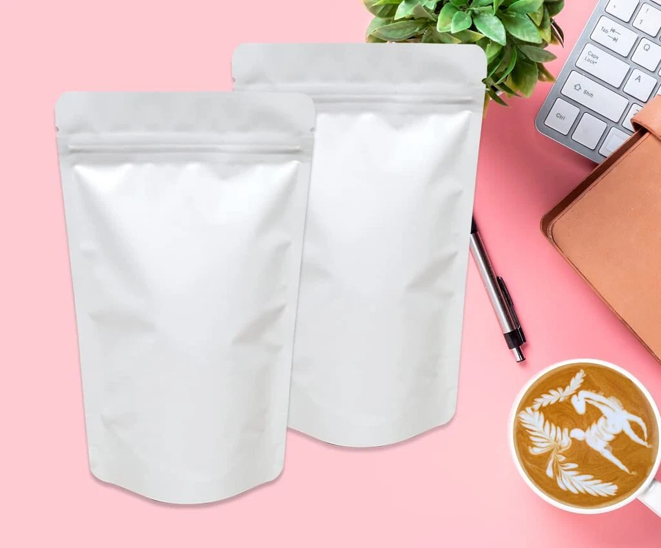 100 Pack 4x6 Inch Resealable Stand Up Mylar Bags Ziplock Food Storage Foil Pouch Foto 2 de 4