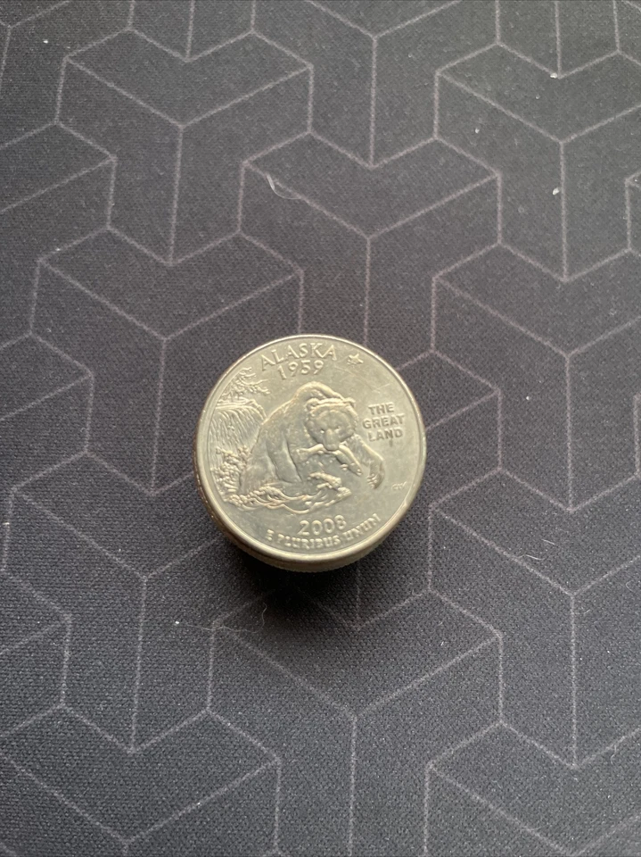 2008 P/D Mixed ￼ 1/4 Quarter Roll (10) Coins Alaska￼ - Image 2 of 2