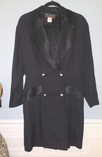 Vintage J.R Nites by Calindo black tuxedo dress/skort. 