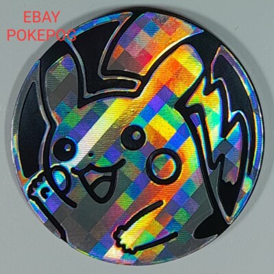 Pikachu 2016 Token Coin Pog Pokemon Silver Pixel Holofoil Ø 34 mm (144)