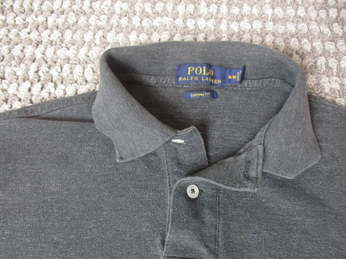 Ralph Lauren Polo Mens Medium Gray Lightweight Preppy Designer Pony Casual Soft - 第 2/17 張圖片