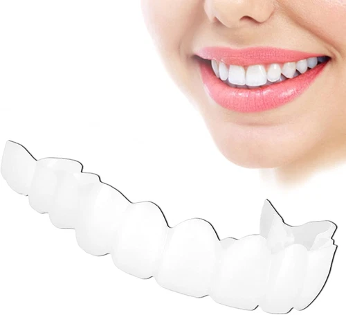 Fake Teeth - Veneers Teeth for Women and Men - 2PCs Smile Kit - Snap on Veneers