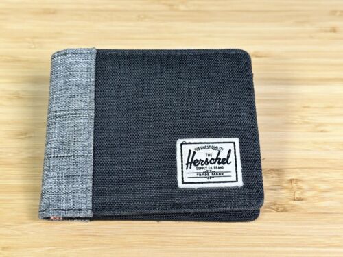 HERSCHEL SUPPLY CO. ROY Black & Gray Bifold Wallet - Used - Picture 1 of 6