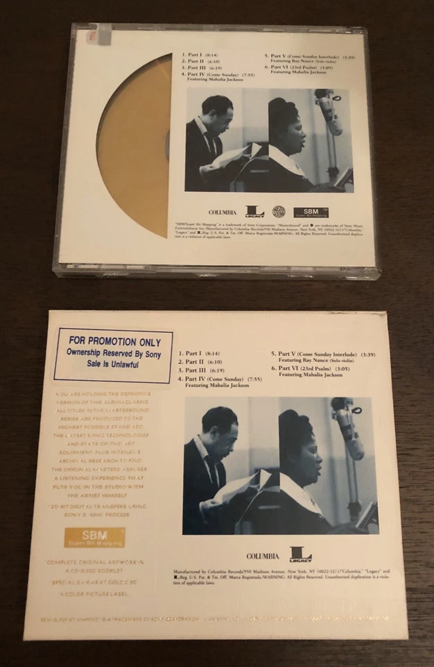 Duke Ellington Black, Brown and Beige 24 Kt Gold Audiophile CD Foto 2 de 2