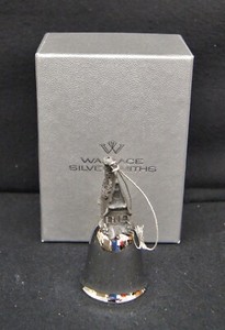 WALLACE SILVERSMITHS Gingerbread House Mini Bell W075701 2.75"
