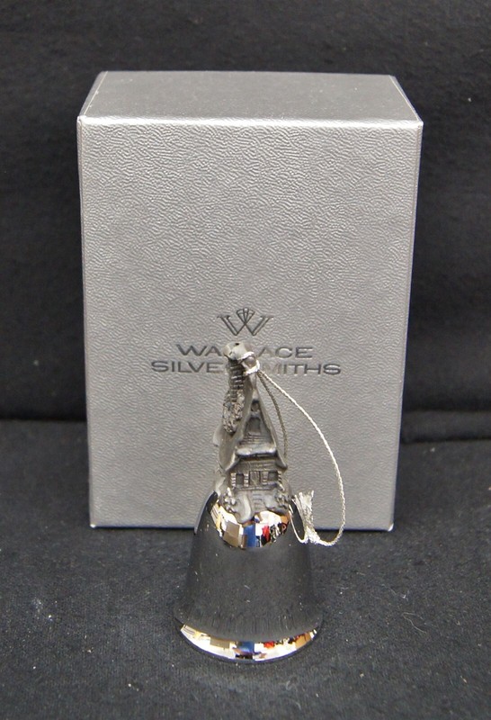 WALLACE SILVERSMITHS Gingerbread House Mini Bell W075701 2.75"