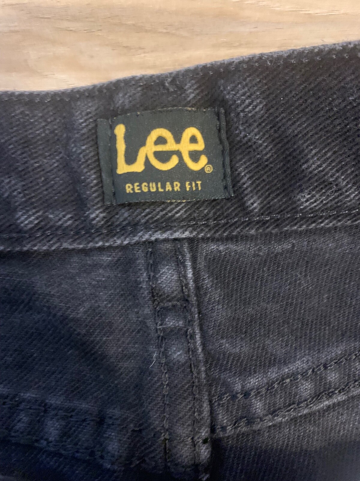 Lee Jeans Men's 32x32 Black Stone Wash Straight