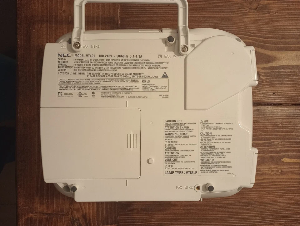 NEC Projector(VT 491) Tested &1 Year Warranty - Image 3 of 4