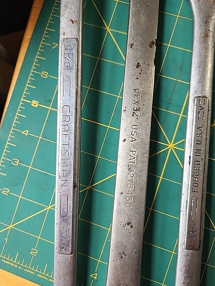 8 Vintage Jumbo Wrenches 7 Craftsman V Series & 1 Snap On Oex32 1" To 1