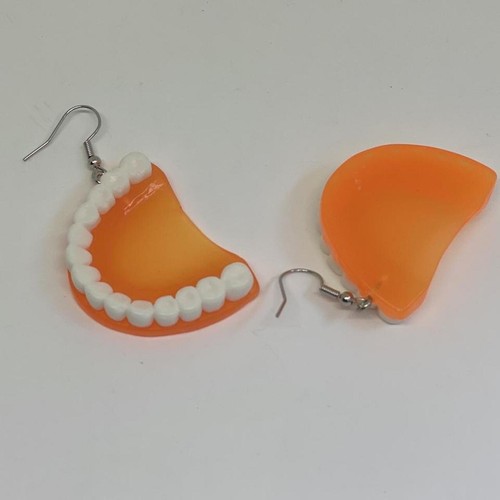 False teeth earrings , Earrings Kitsch 8 cm long. Pick your colour rave festival - Picture 32 of 60