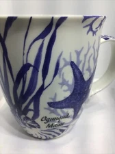 OGUNQUIT MAINE COFFEE MUG. SEA LIFE CAPE SURE MUG.  Art Deco Mug. B230