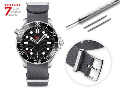 For OMEGA Watch Nylon G10 Strap Band Buckle Clasp James Bond 007 SeaMaster - Picture 90 of 105