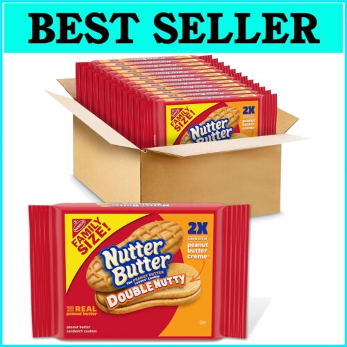 Family Size Double Nutty Peanut Butter Sandwich Cookies - 12 x 15.27 oz Packs
