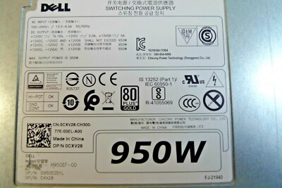 Genuine Dell Precision T5820 T7820 950W Power Supply H950EF-00