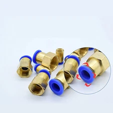 Fit Connectors Pneumatic Straight Female Stud to Hose Tube Inline Push Air Line