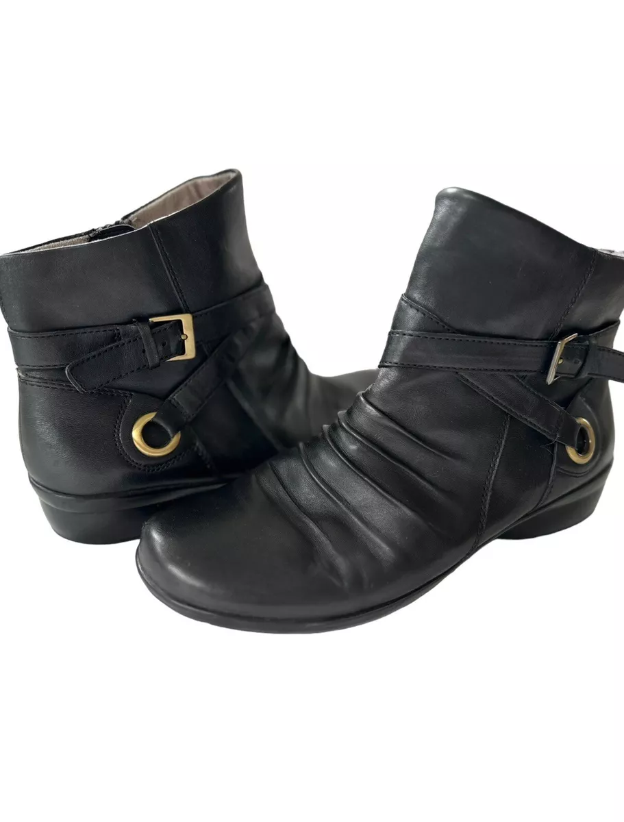 Bottes cheville noir Naturalizer cuir CONFORT cycle taille 7 5