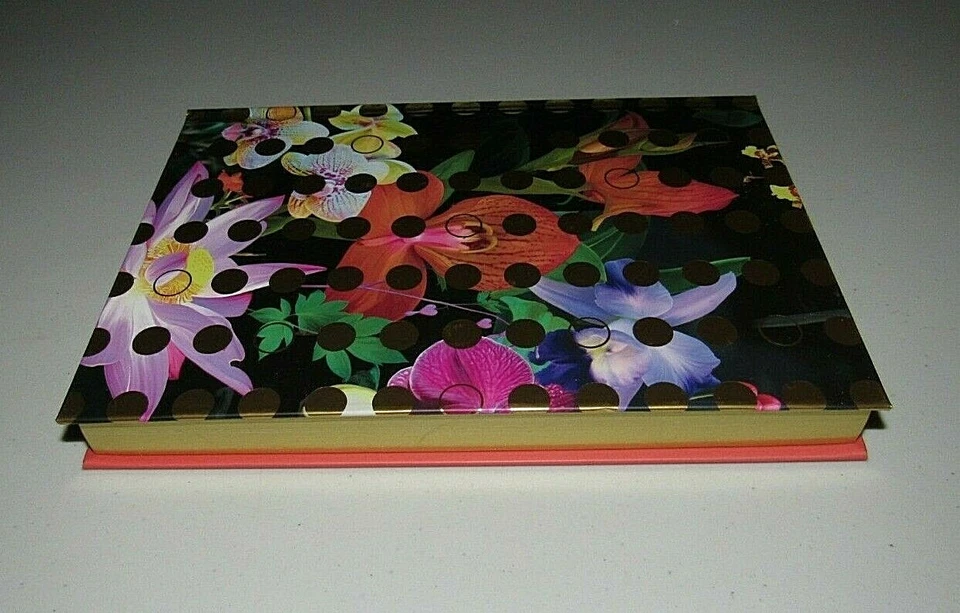 PAPYRUS TROPICAL FLOWERS BOUQUET ON BLACK GOLD DOT DELUXE CHUNKY JOURNAL - Image 4 of 4
