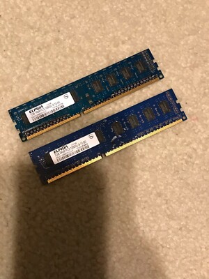 2 ELPIDA RAM Sticks 2GB & 1GB 2Rx8 PC3-10600U-9-10-B0 & 1Rx8 PC3-10600U-9-10-A0