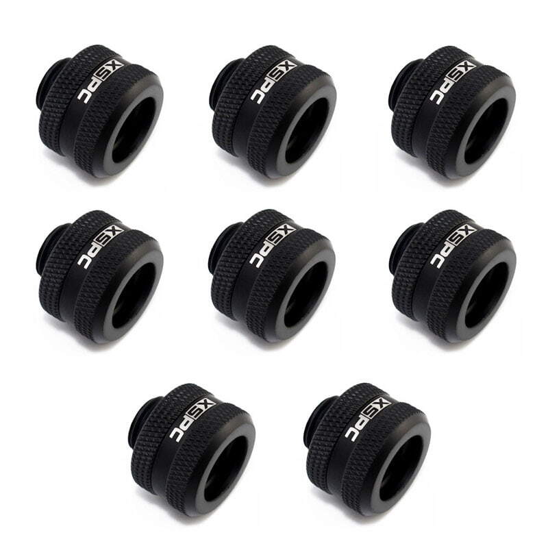 XSPC Anschluss G1/4" auf 14mm Hardtube nero matt 8 Stück 5060175589699