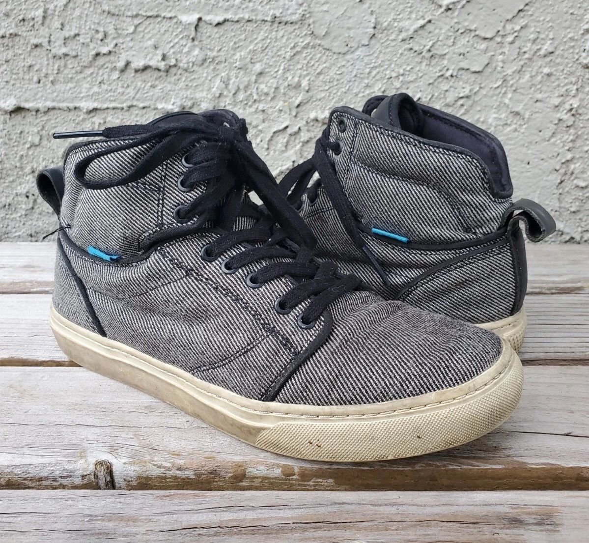 VANS Alomar OTW Men Size 7 Grey Skate Shoes Mid Top Canvas Sneakers