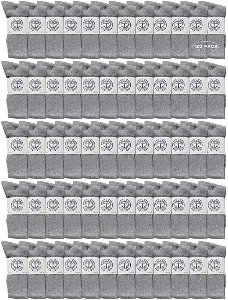 120 PK Mens Wholesale Bulk Cotton Socks,Sport Socks 8-12 (Gray) -Mens Crew Socks
Opens in a new wind