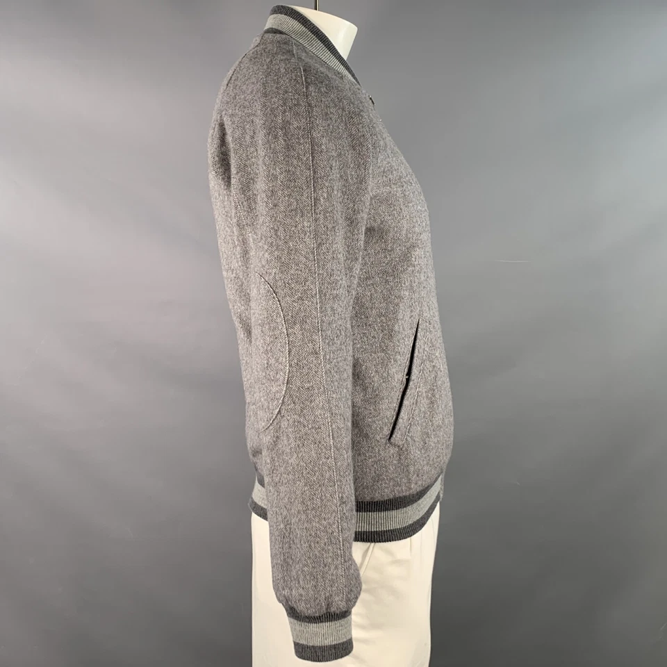 Chaqueta Bomber BAND OF OUTSIDERS Talla L Gris Lana Virgen Mohair Espiga Foto 3 de 4