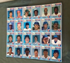 1988 Chef Boyardee Baseball Complete Set Uncut Sheet Mattingly, Ripken, Clemens