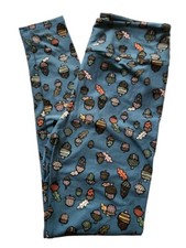 Lularoe Acorns OS Leggings Forest Woods Leaves Fall NWOT
