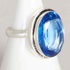 Blue Quartz Ring 925 Sterling Silver Handmade Fashion Jewelry AllSize Ring SR15