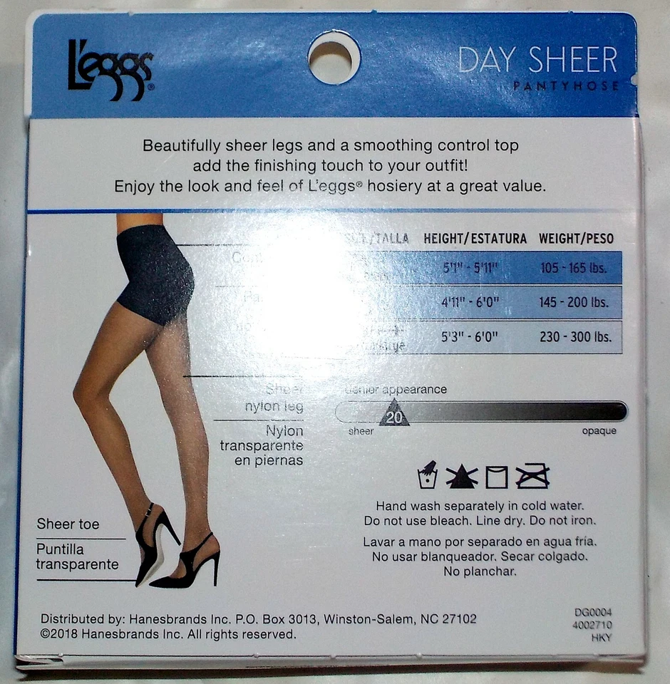 5 pares de pantimedias de manguera nuevas, L'eggs Day Sheer Control-Top DG0004 Nude 2Q-Plus Foto 3 de 4