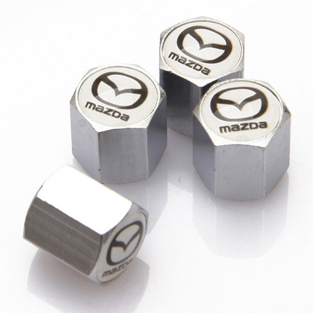 4pcs Car Accessories Styling Tire Valve Stems Caps Covers Badge Logo