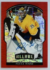 PEKKA RINNE 2020-21 UPPER DECK ALLURE RED RAINOW AUTOGRAPHED CARD MINT