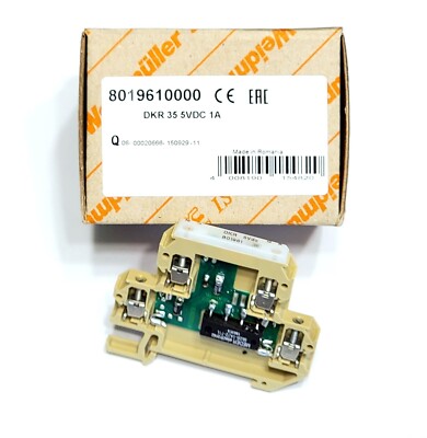 WEIDMULLER 8019610000, DKR 35 5VDC 1A, Relay Module, Qty. 1