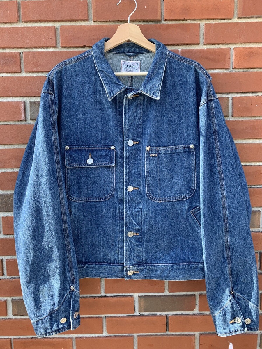 Rare Vintage Polo Ralph Lauren Dungarees Denim Jacket Size Rare Vintage Polo Ralph Lauren Dungarees Denim Jacket Size