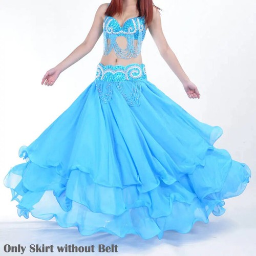 Women Belly Dance Costume Woman Dancing Chiffon Skirt Gypsy Performance Costumes - Picture 37 of 48