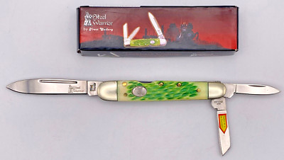 Frost Steel Warrior Knife ~ Lockback Whittler SW-116 KLJ ~ 3 Blades - MIB